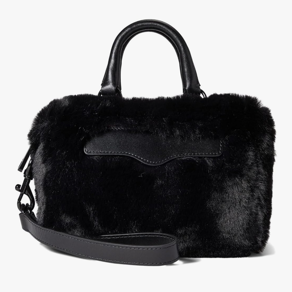 Black Faux Fur Handbag - Picture 5 of 6
